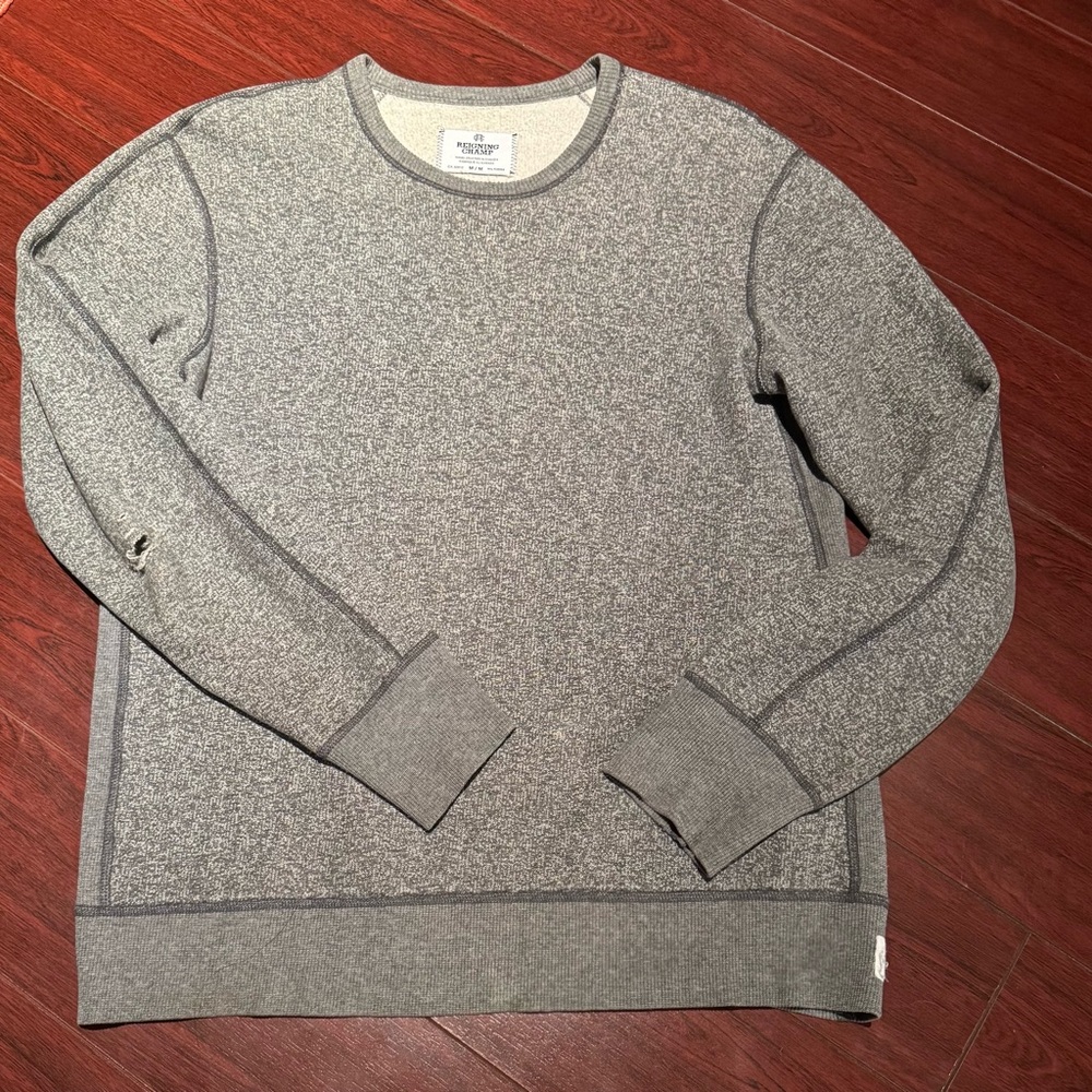 Reigning Champ Heather Gray Crewneck Sweater